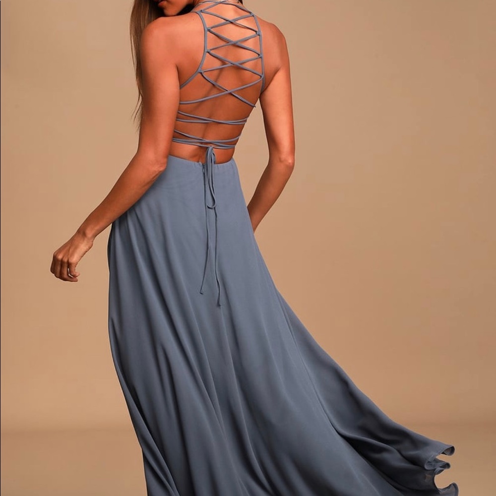 Long Denim Blue Dress